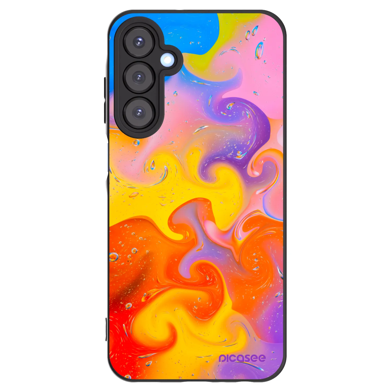 Picasee Samsung Galaxy A25 A256B 5G Hülle - Schwarzes Silikon - Bubbles