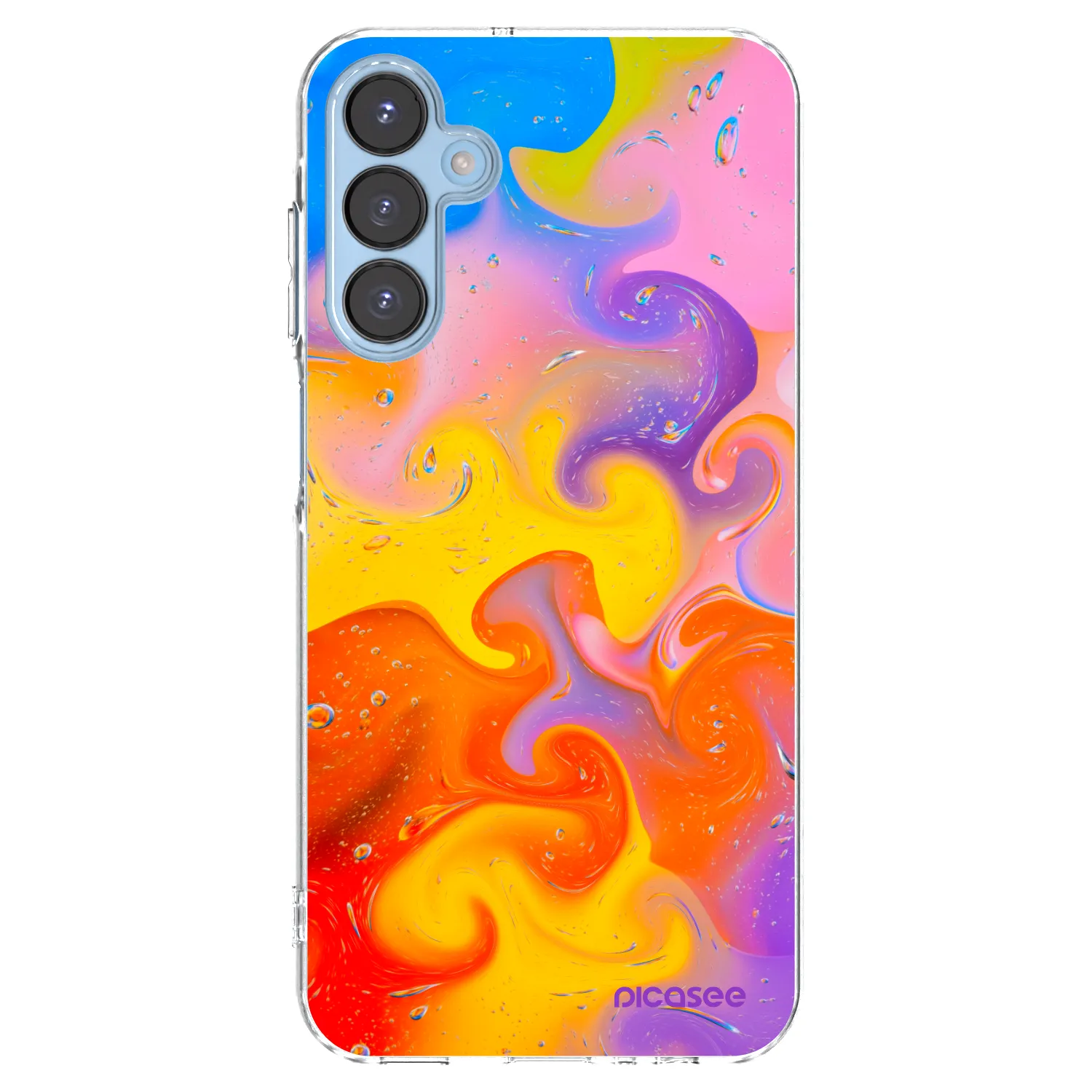 Picasee Samsung Galaxy A15 A156B 5G Hülle - Transparentes Silikon - Bubbles
