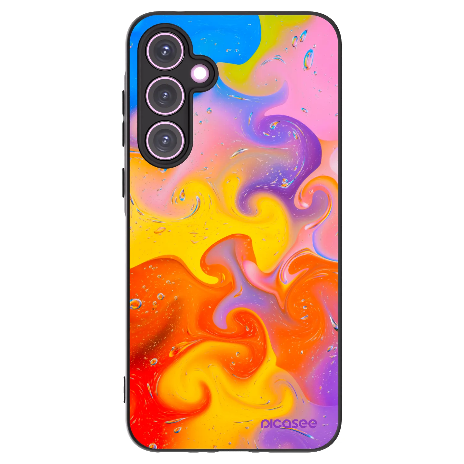 Picasee Samsung Galaxy A35 5G A356B Hülle - Schwarzes Silikon - Bubbles