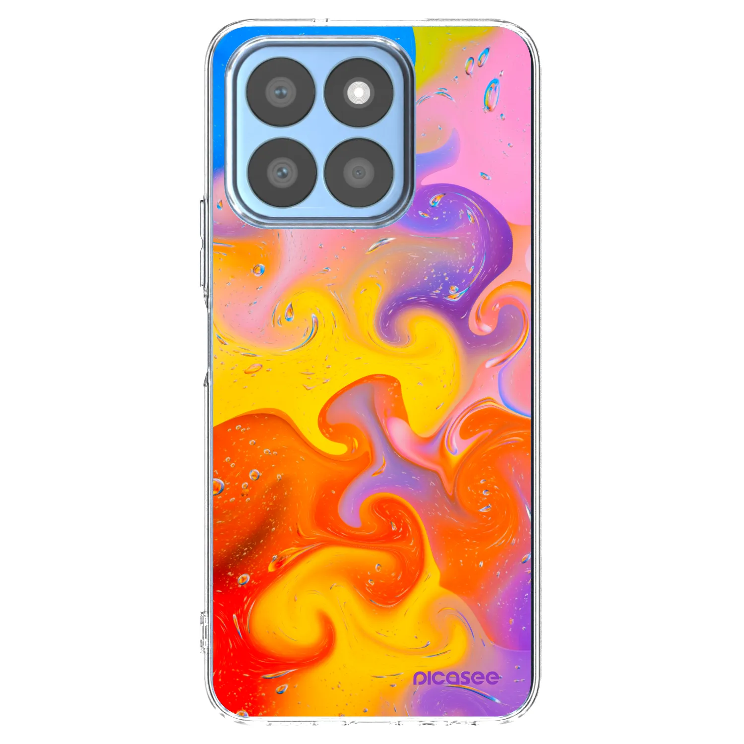 Picasee Honor X8b Hülle - Transparentes Silikon - Bubbles