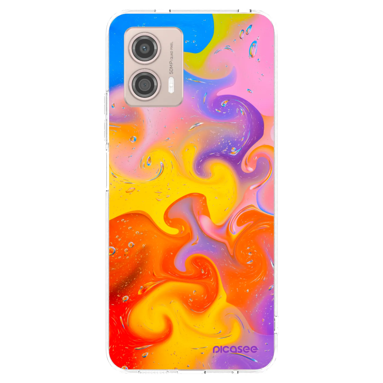 Picasee Motorola Moto G53 5G Hülle - Transparentes Silikon - Bubbles