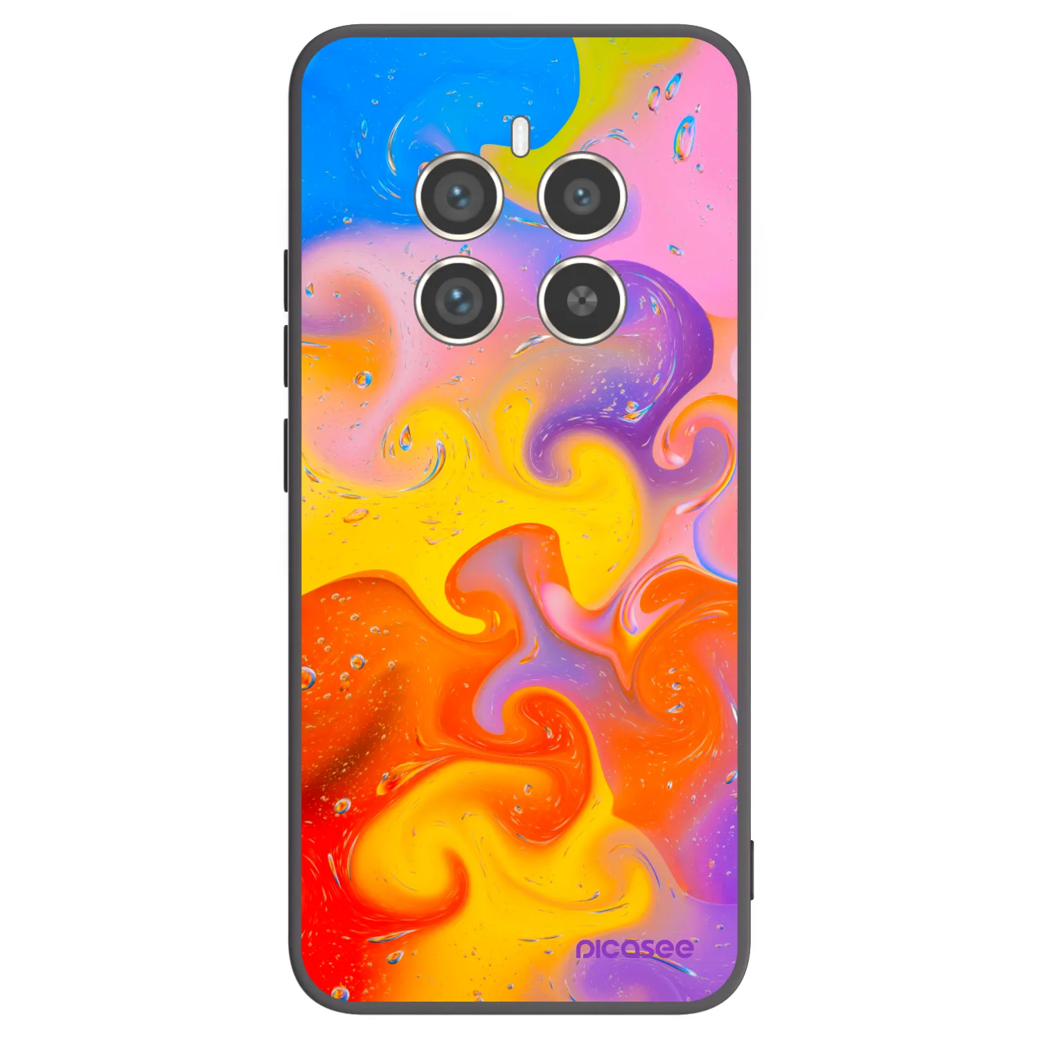 Picasee Realme 12 Pro 5G Hülle - Schwarzes Silikon - Bubbles