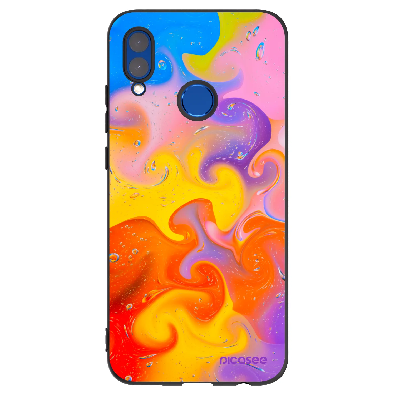 Picasee Huawei P Smart 2019 Hülle - Schwarzes Silikon - Bubbles