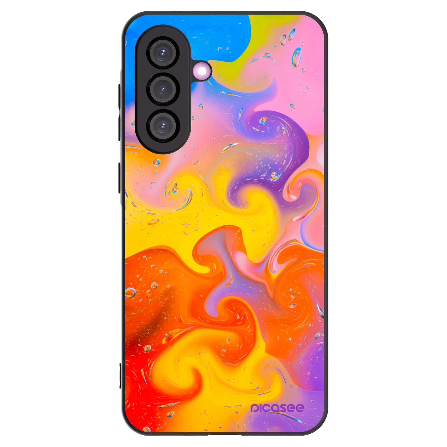 Picasee Samsung Galaxy A36 5G Hülle - Schwarzes Silikon - Bubbles