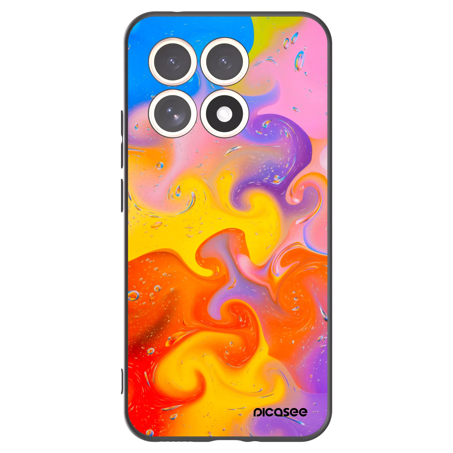 Picasee Xiaomi 15T Hülle - Schwarzes Silikon - Bubbles