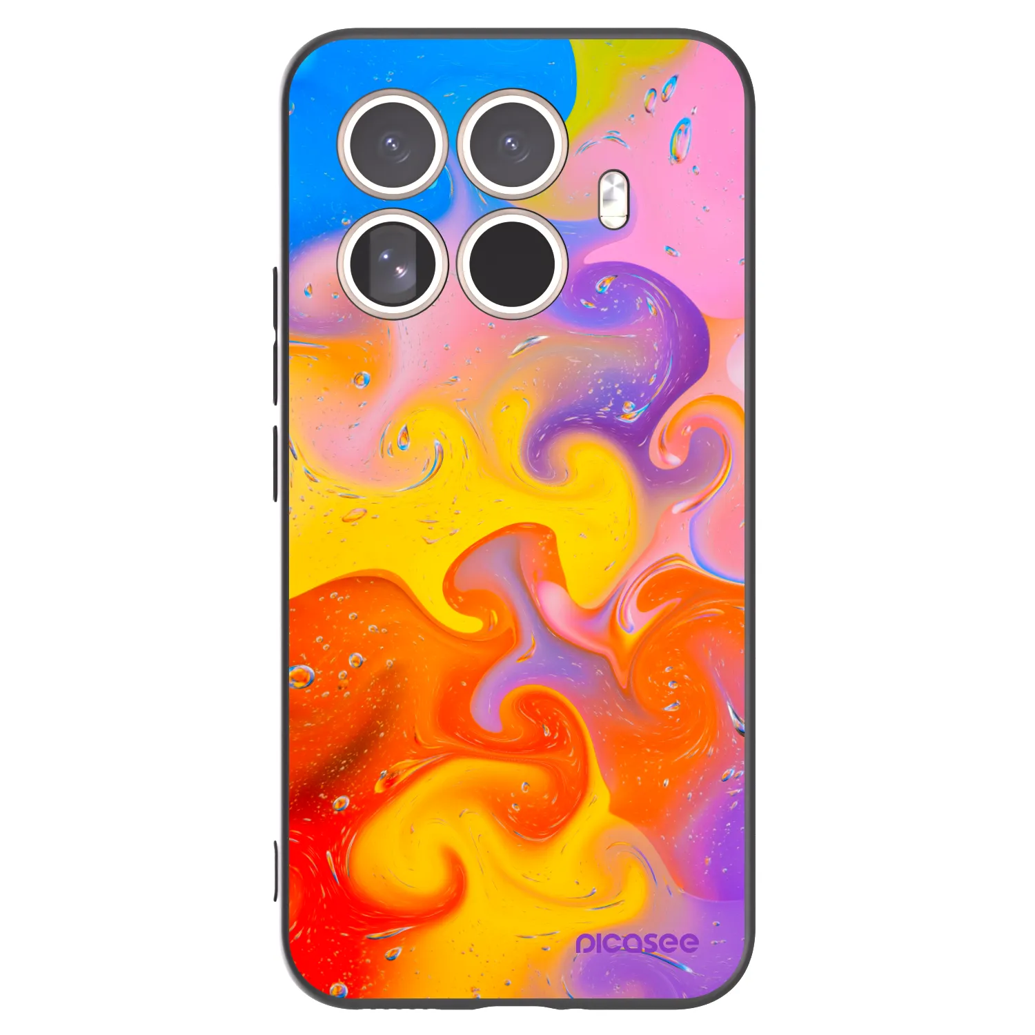 Picasee Xiaomi 15T Pro Hülle - Schwarzes Silikon - Bubbles