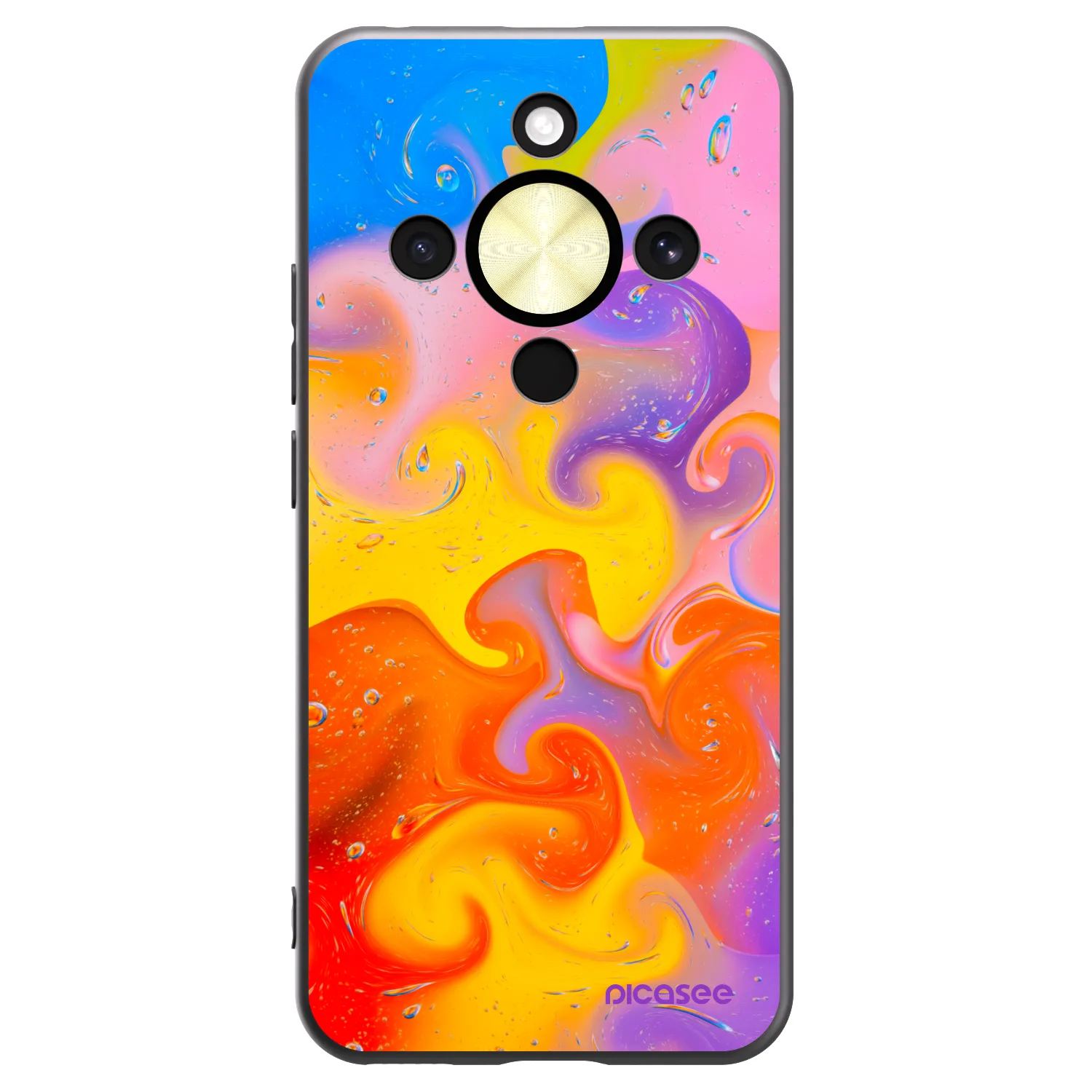 Picasee Honor Magic8 Lite 5G Hülle - Schwarzes Silikon - Bubbles