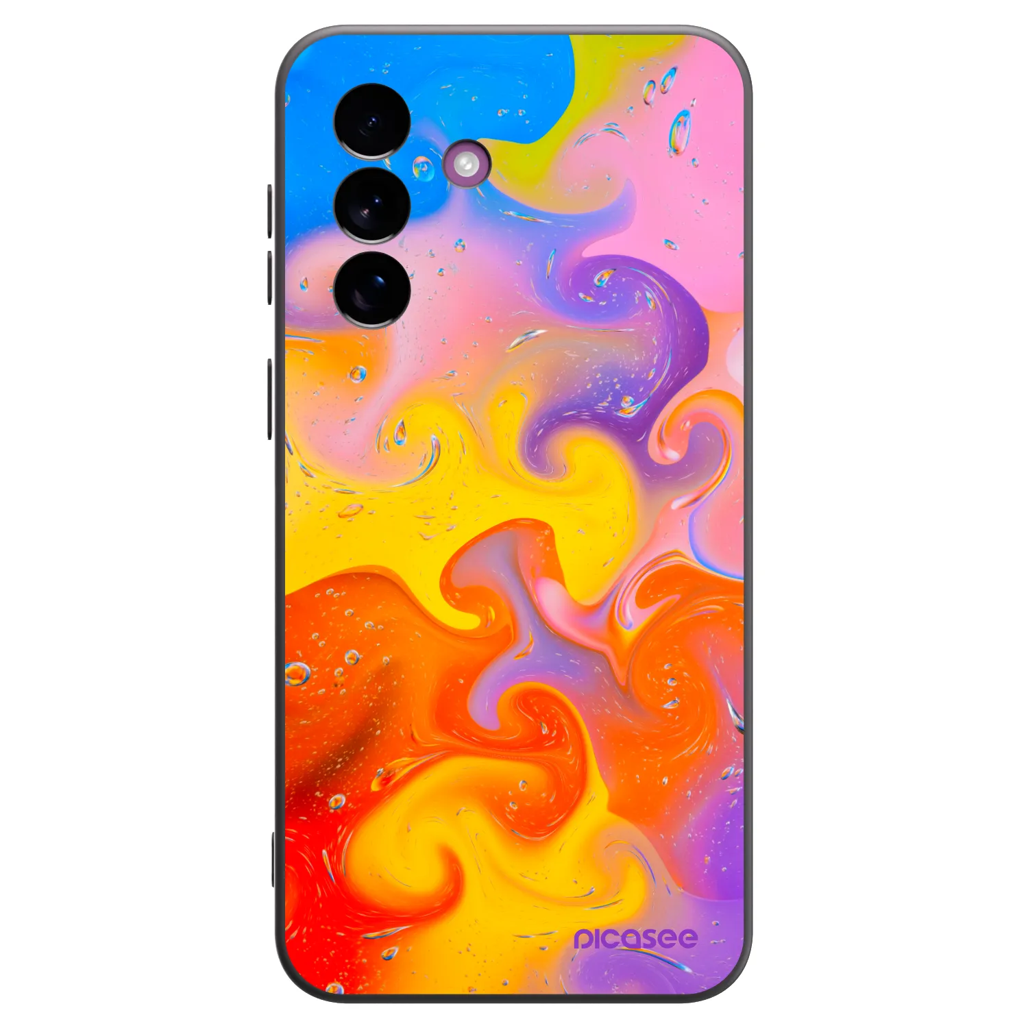 Picasee Samsung Galaxy A37 Hülle - Schwarzes Silikon - Bubbles