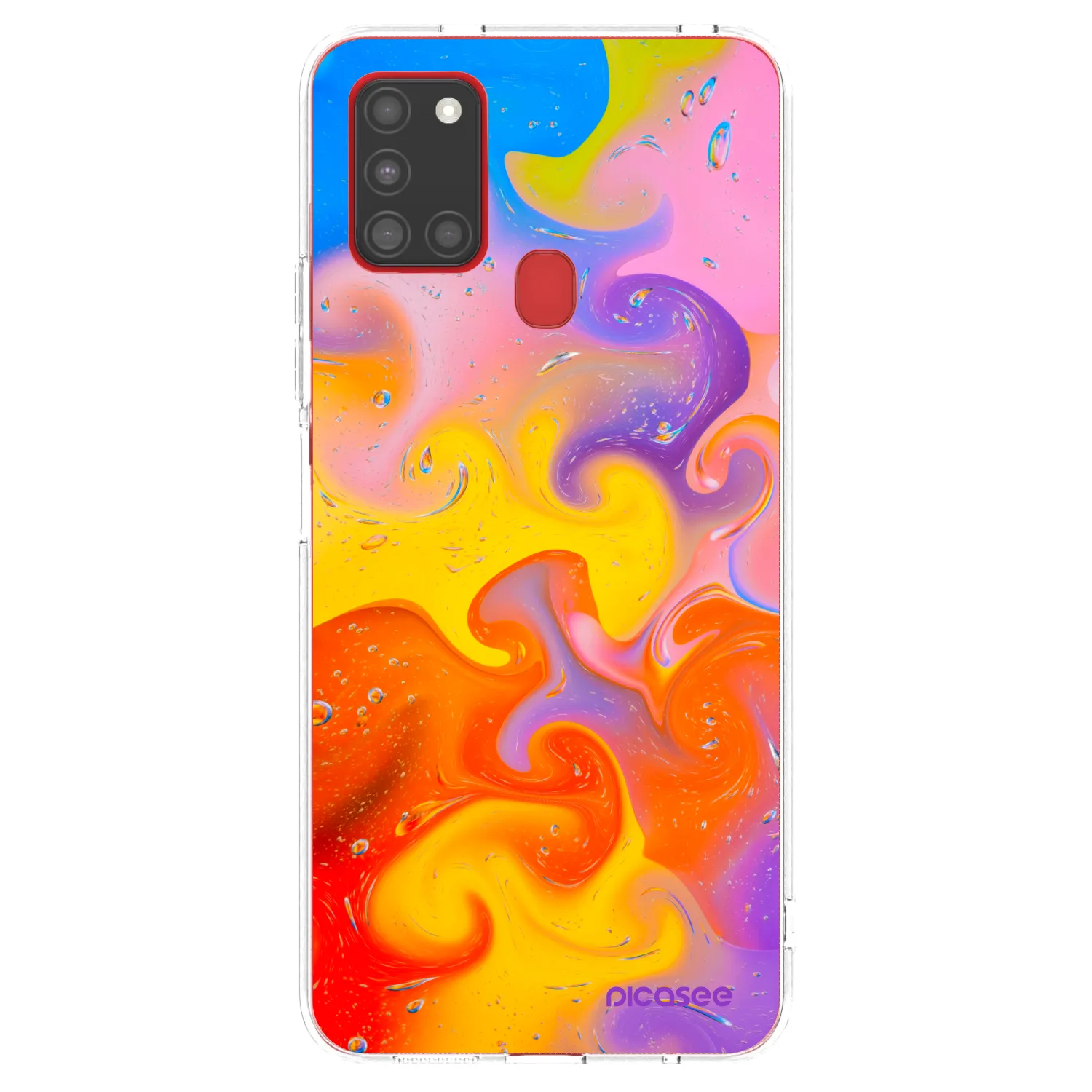 Picasee Samsung Galaxy A21s Hülle - Transparentes Silikon - Bubbles