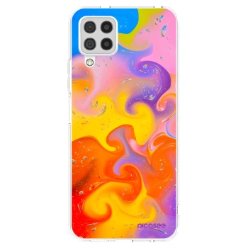 Picasee Samsung Galaxy A22 A225F 4G Hülle - Transparentes Silikon - Bubbles