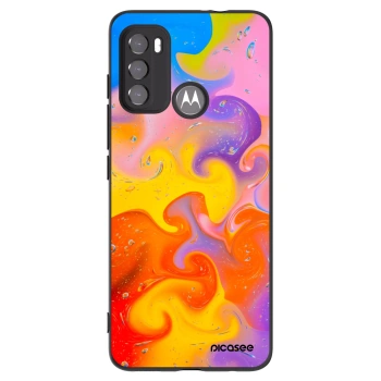 Picasee Motorola Moto G60 Hülle - Schwarzes Silikon - Bubbles