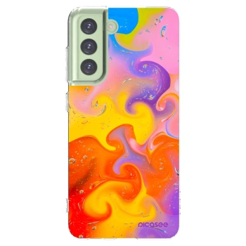 Picasee Samsung Galaxy S21 FE 5G Hülle - Transparentes Silikon - Bubbles