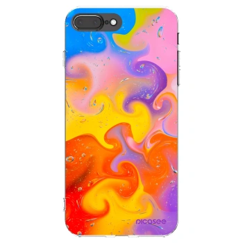 Picasee Apple iPhone 8 Plus Hülle - Transparentes Silikon - Bubbles