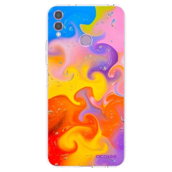Picasee Honor 8X Hülle - Transparentes Silikon - Bubbles