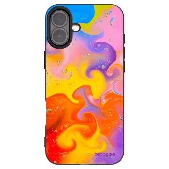Picasee Apple iPhone 16 Plus Hülle - Schwarzes Silikon - Bubbles