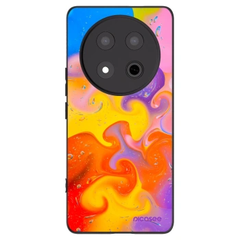 Picasee Honor Magic7 Lite 5G Hülle - Schwarzes Silikon - Bubbles