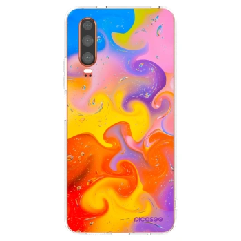 Picasee Huawei P30 Hülle - Transparentes Silikon - Bubbles