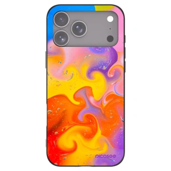 Picasee Apple iPhone 17 Pro Max Hülle - Schwarzes Silikon - Bubbles