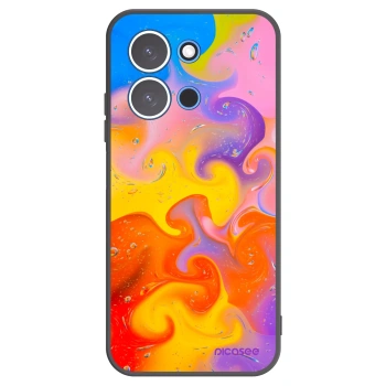 Picasee Xiaomi Redmi 15C 4G Hülle - Schwarzes Silikon - Bubbles