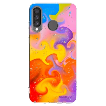 Picasee Huawei P30 Lite Hülle - Transparentes Silikon - Bubbles