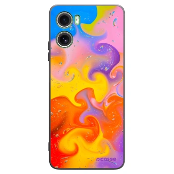 Picasee Motorola Moto G06 Hülle - Schwarzes Silikon - Bubbles