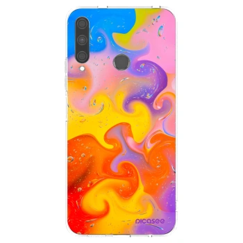 Picasee Huawei P40 Lite E Hülle - Transparentes Silikon - Bubbles