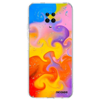 Picasee Xiaomi Redmi Note 9S Hülle - Transparentes Silikon - Bubbles