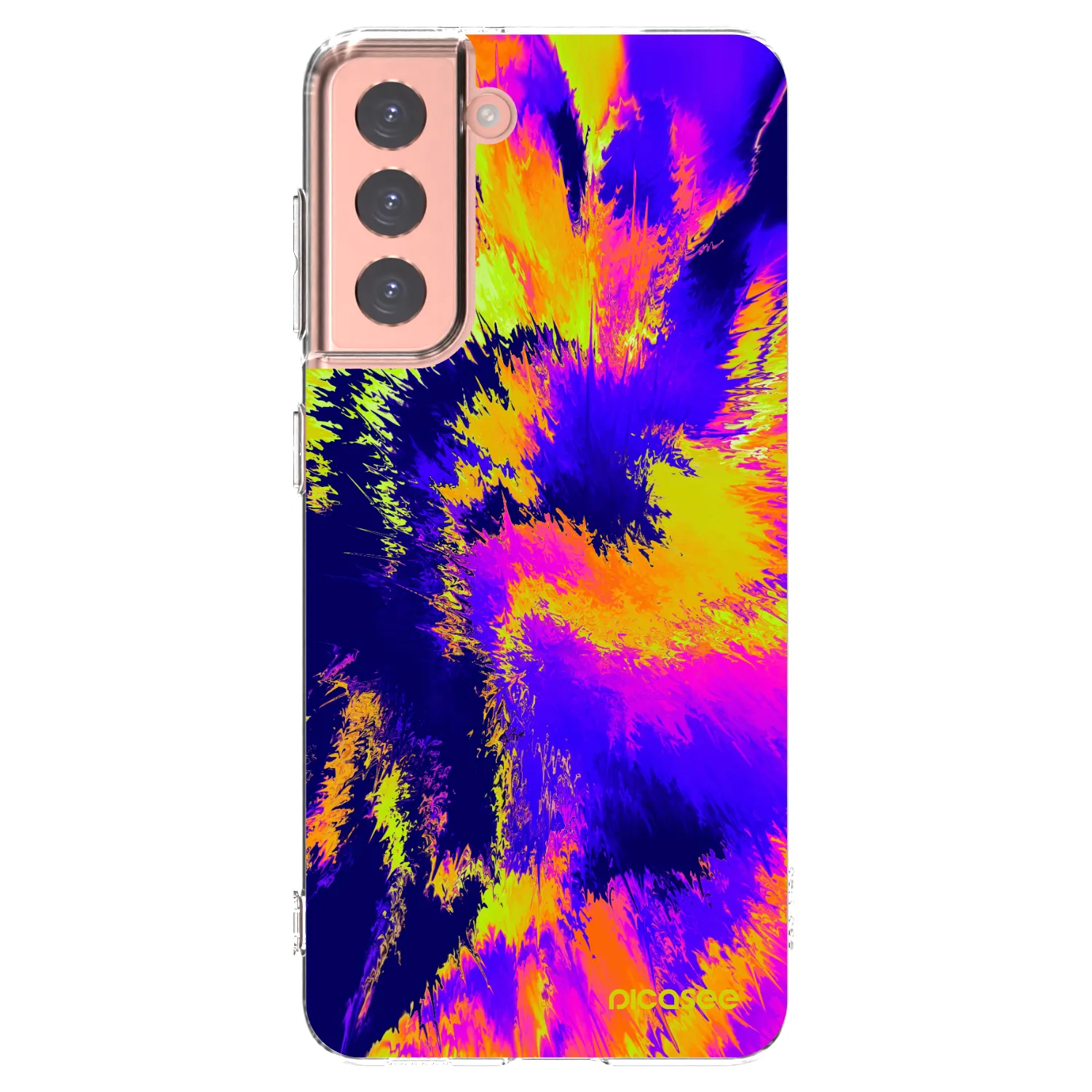 Picasee Samsung Galaxy S21 5G G991B Hülle - Transparentes Silikon - Burn