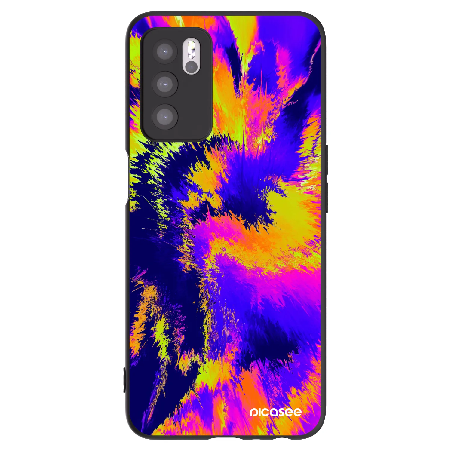 Picasee OPPO A16s Hülle - Schwarzes Silikon - Burn