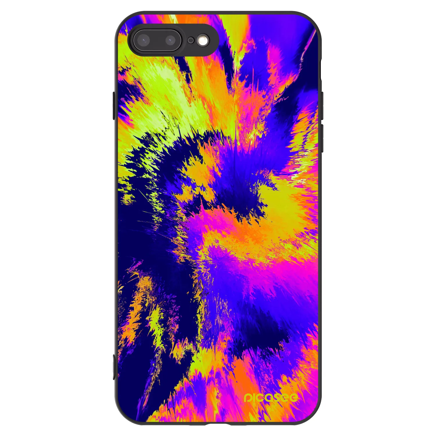Picasee Apple iPhone 8 Plus Hülle - Schwarzes Silikon - Burn