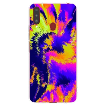 Picasee Samsung Galaxy A20s Hülle - Transparentes Silikon - Burn