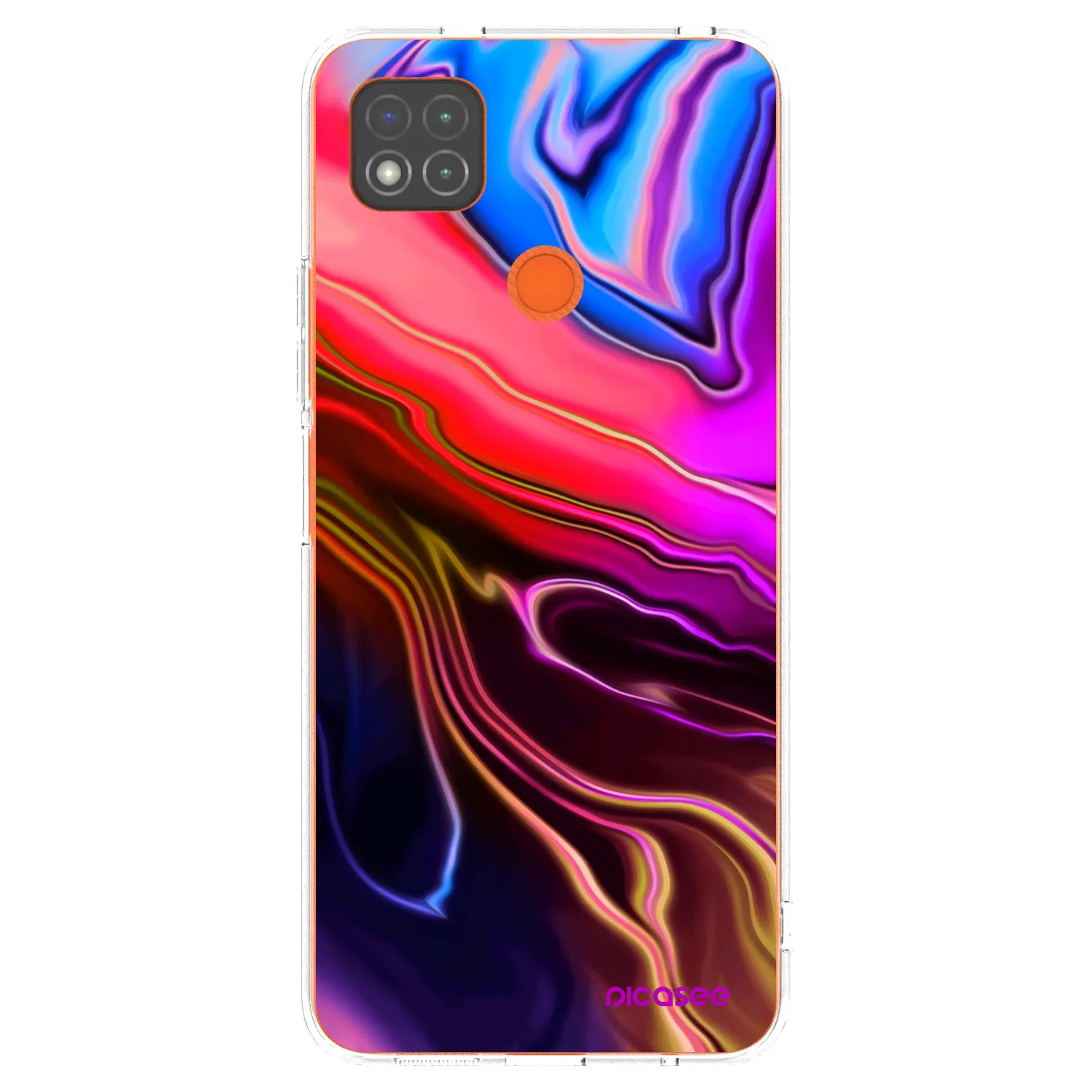 Picasee Xiaomi Redmi 9C Hülle - Transparentes Silikon - Electric