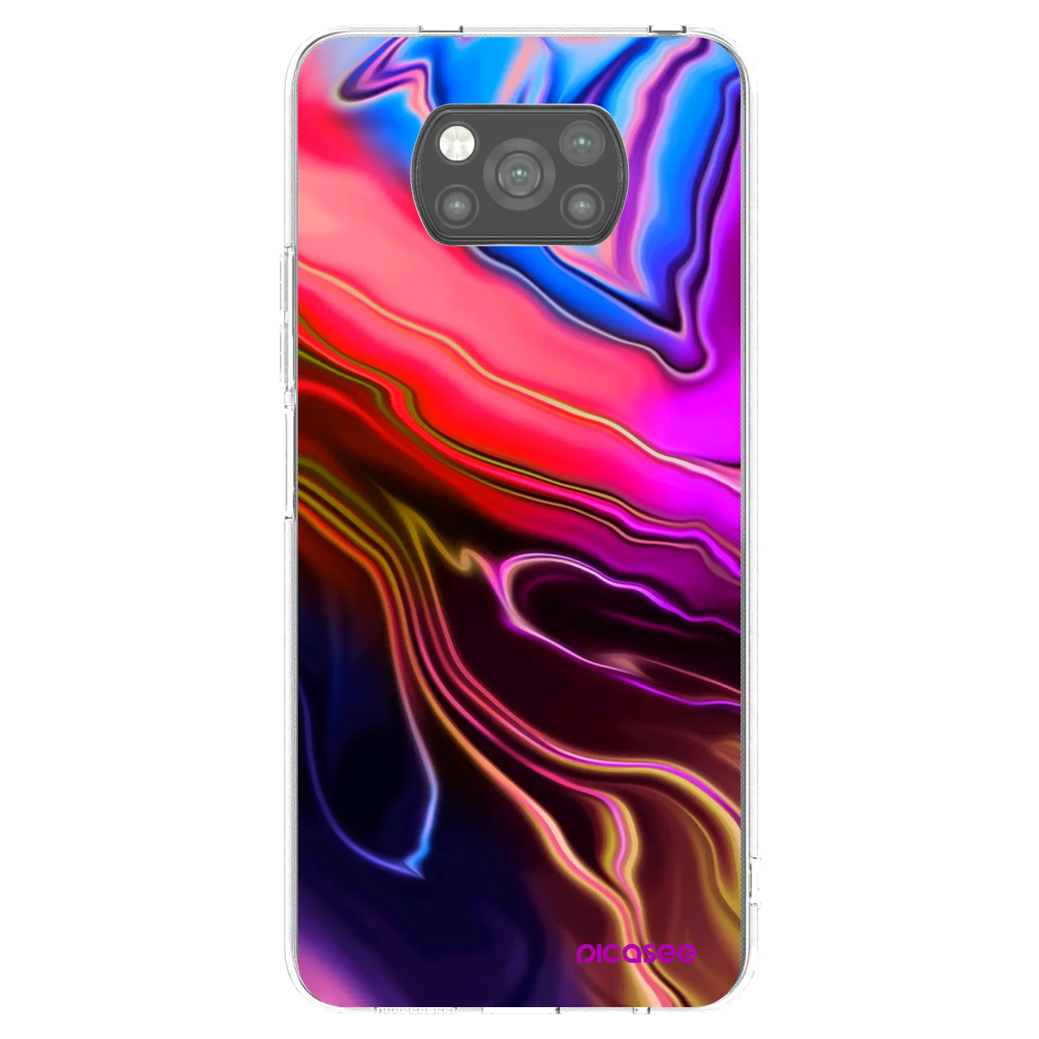 Picasee Xiaomi Poco X3 Hülle - Schwarzes Silikon - Electric