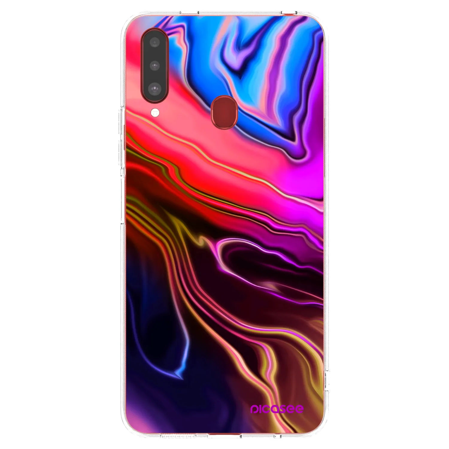 Picasee Samsung Galaxy A20s Hülle - Transparentes Silikon - Electric