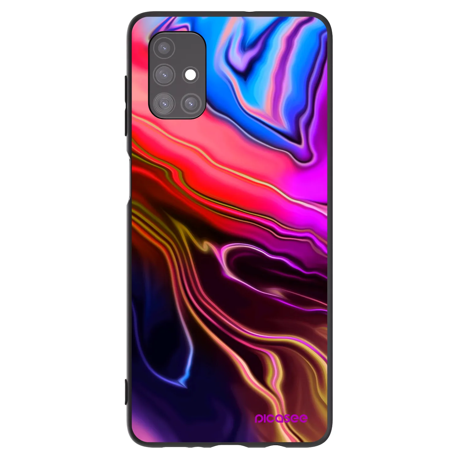 Picasee Samsung Galaxy M51 M515F Hülle - Schwarzes Silikon - Electric