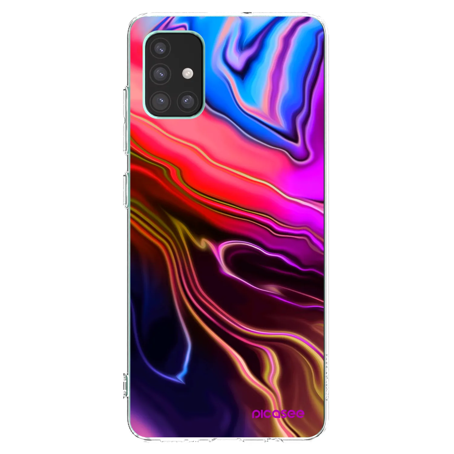 Picasee Samsung Galaxy M51 M515F Hülle - Transparentes Silikon - Electric