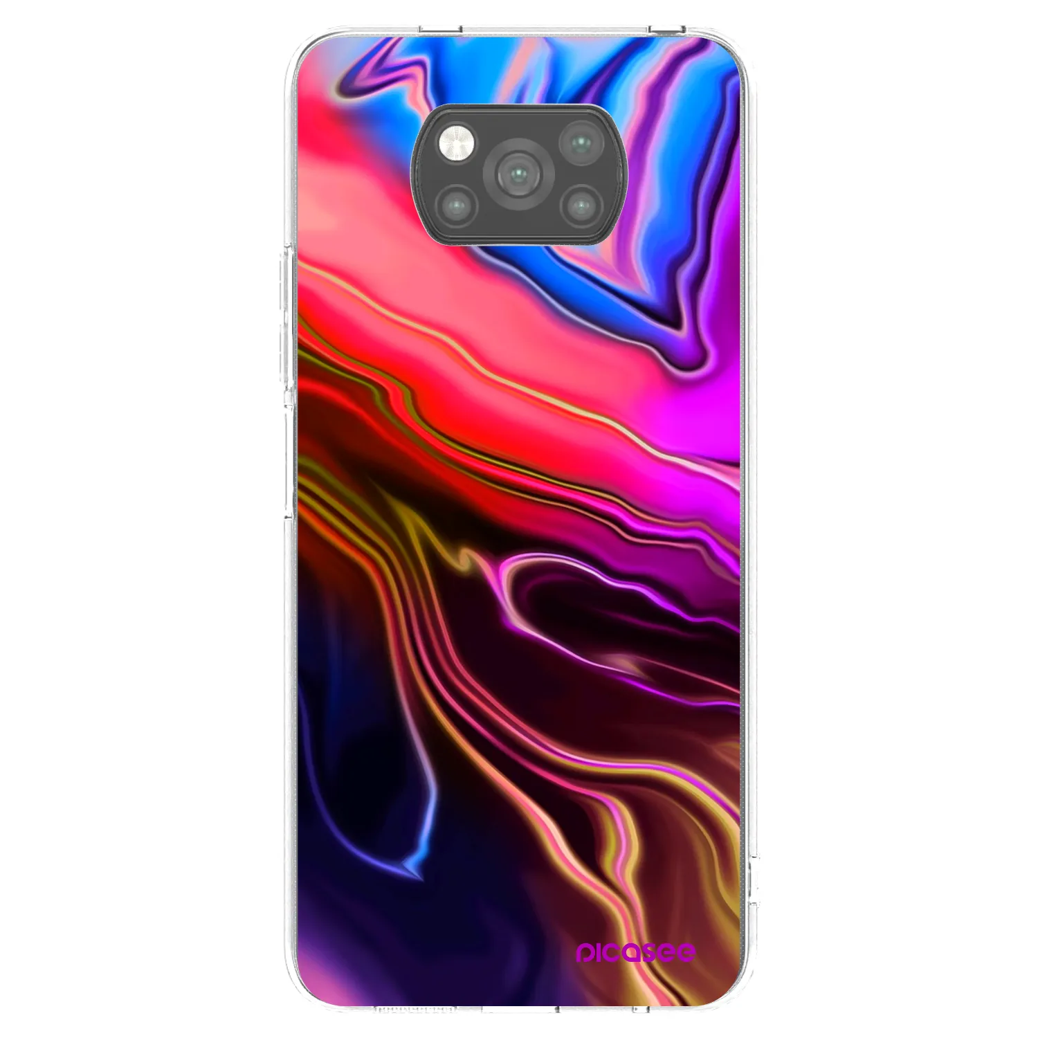 Picasee Xiaomi Poco X3 Pro Hülle - Schwarzes Silikon - Electric