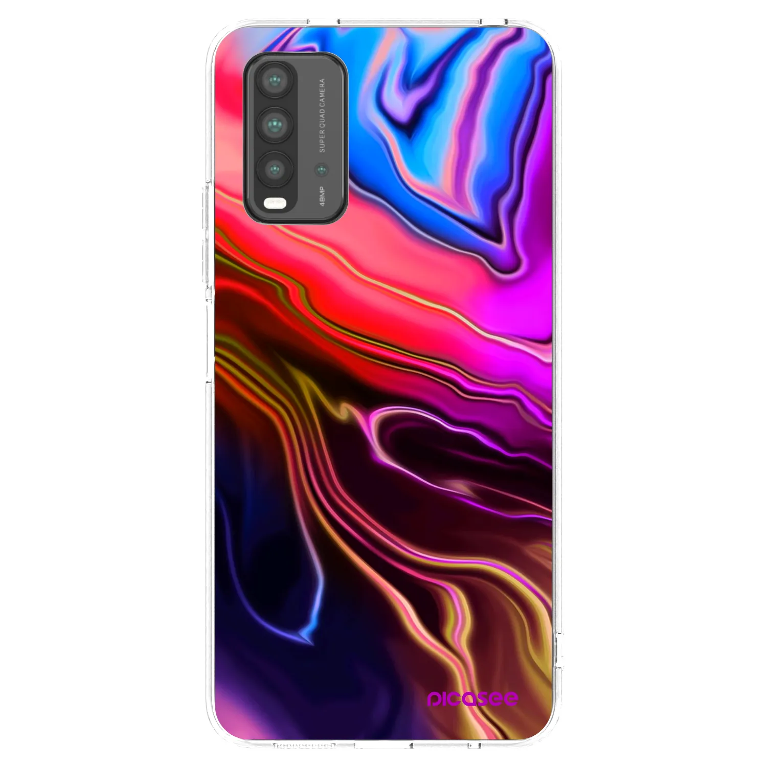 Picasee Xiaomi Redmi 9T Hülle - Schwarzes Silikon - Electric