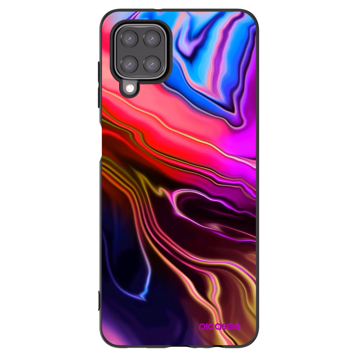 Picasee Samsung Galaxy M12 M127F Hülle - Schwarzes Silikon - Electric