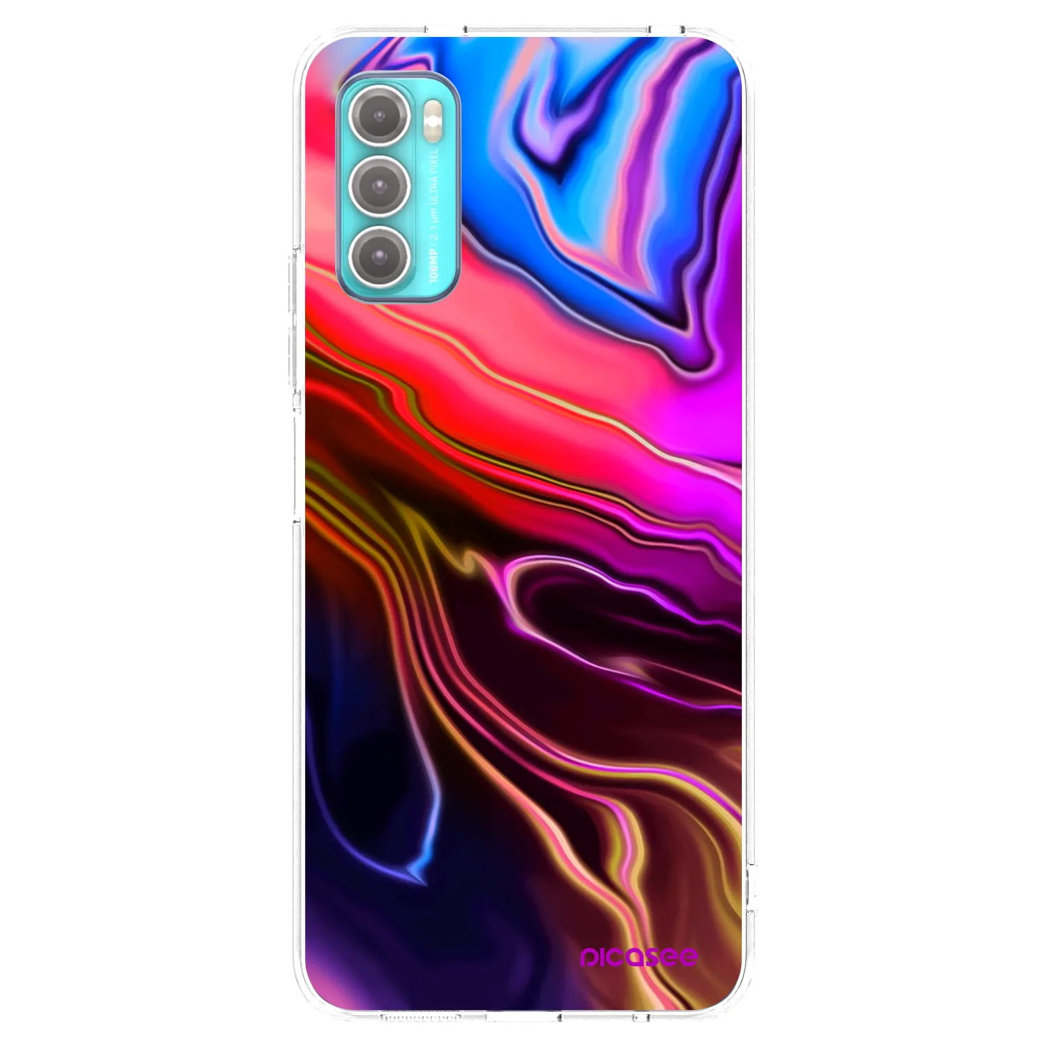 Picasee Motorola Moto G60 Hülle - Transparentes Silikon - Electric