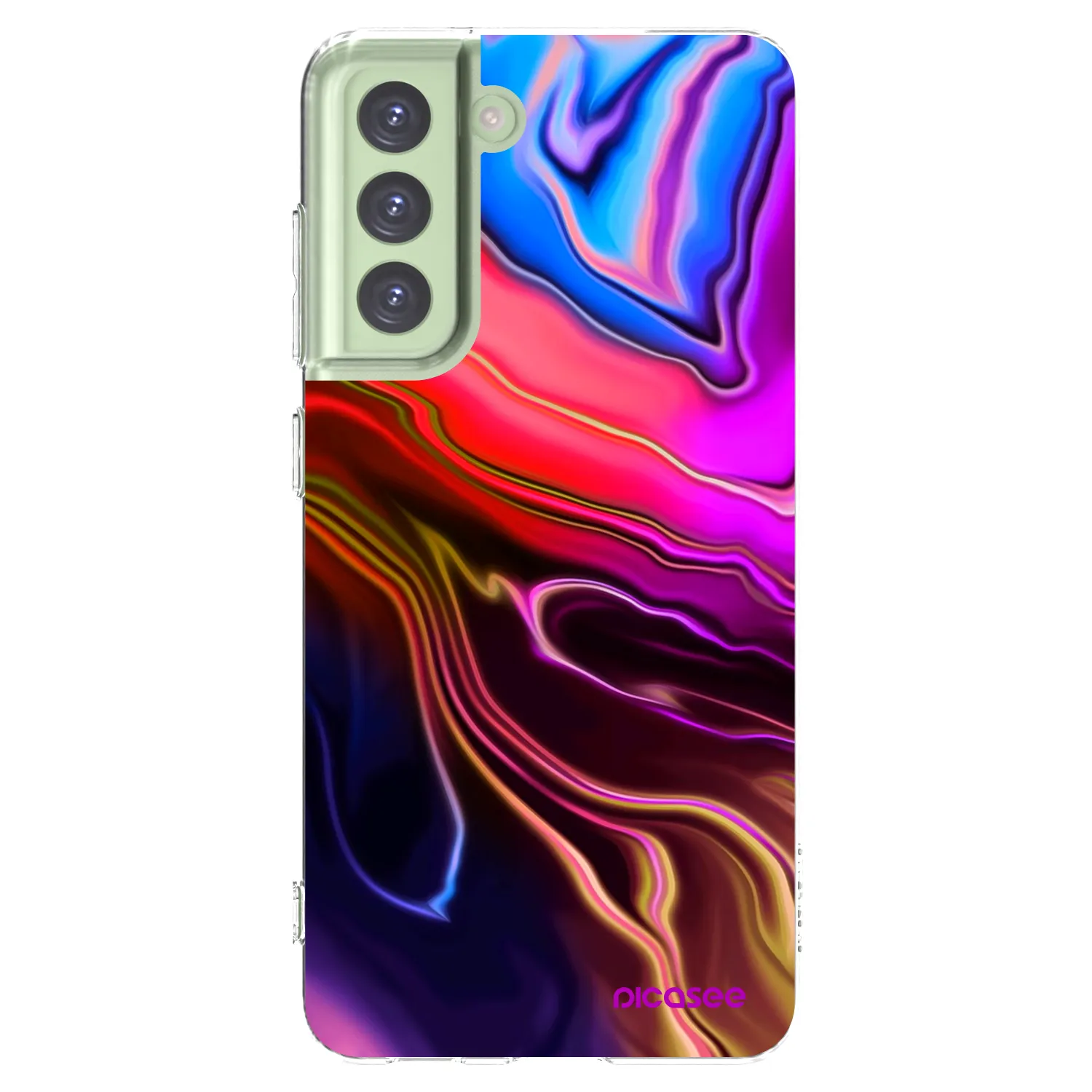 Picasee Samsung Galaxy S21 FE 5G Hülle - Transparentes Silikon - Electric