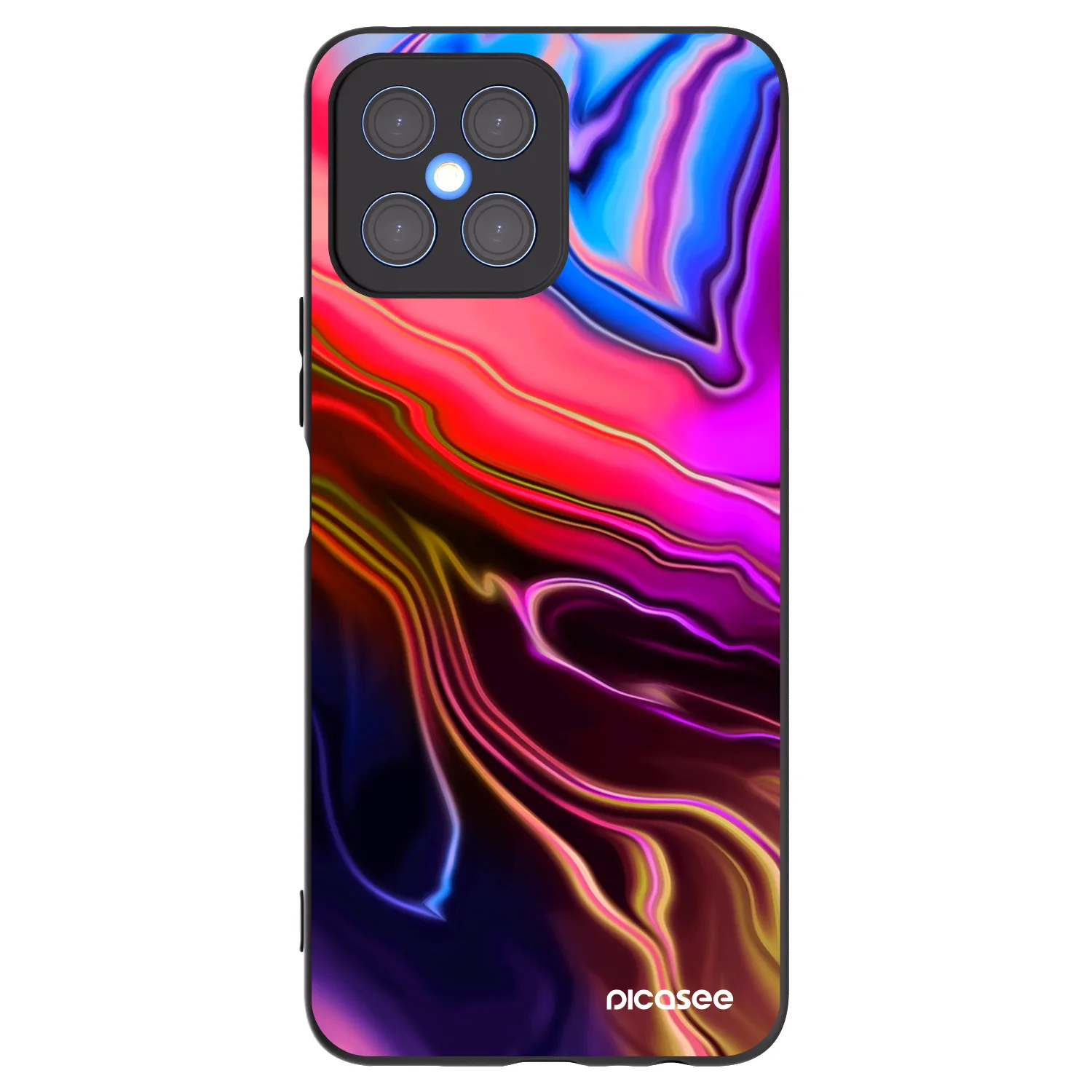 Picasee Honor X8 4G Hülle - Schwarzes Silikon - Electric