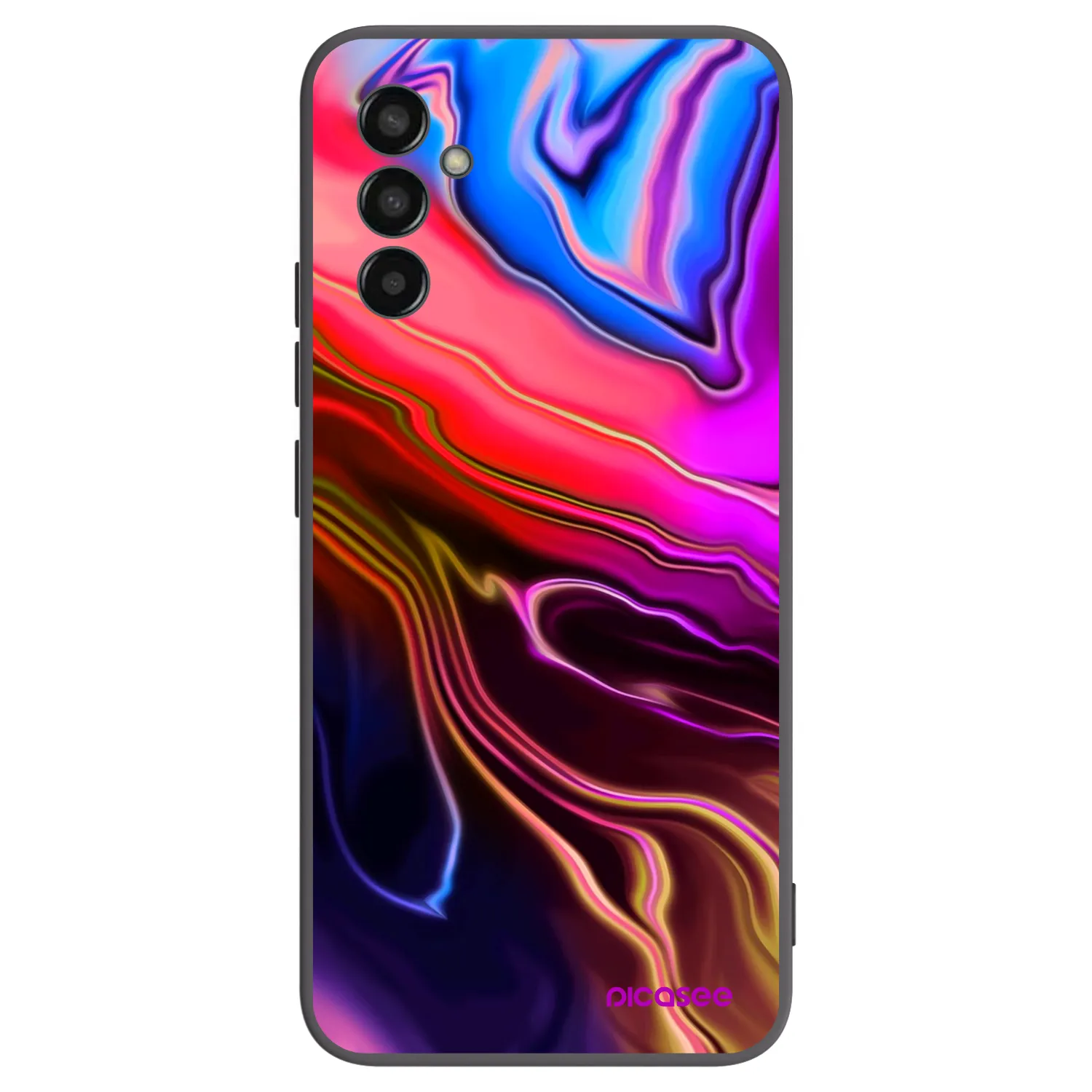 Picasee Samsung Galaxy M13 M135F Hülle - Schwarzes Silikon - Electric