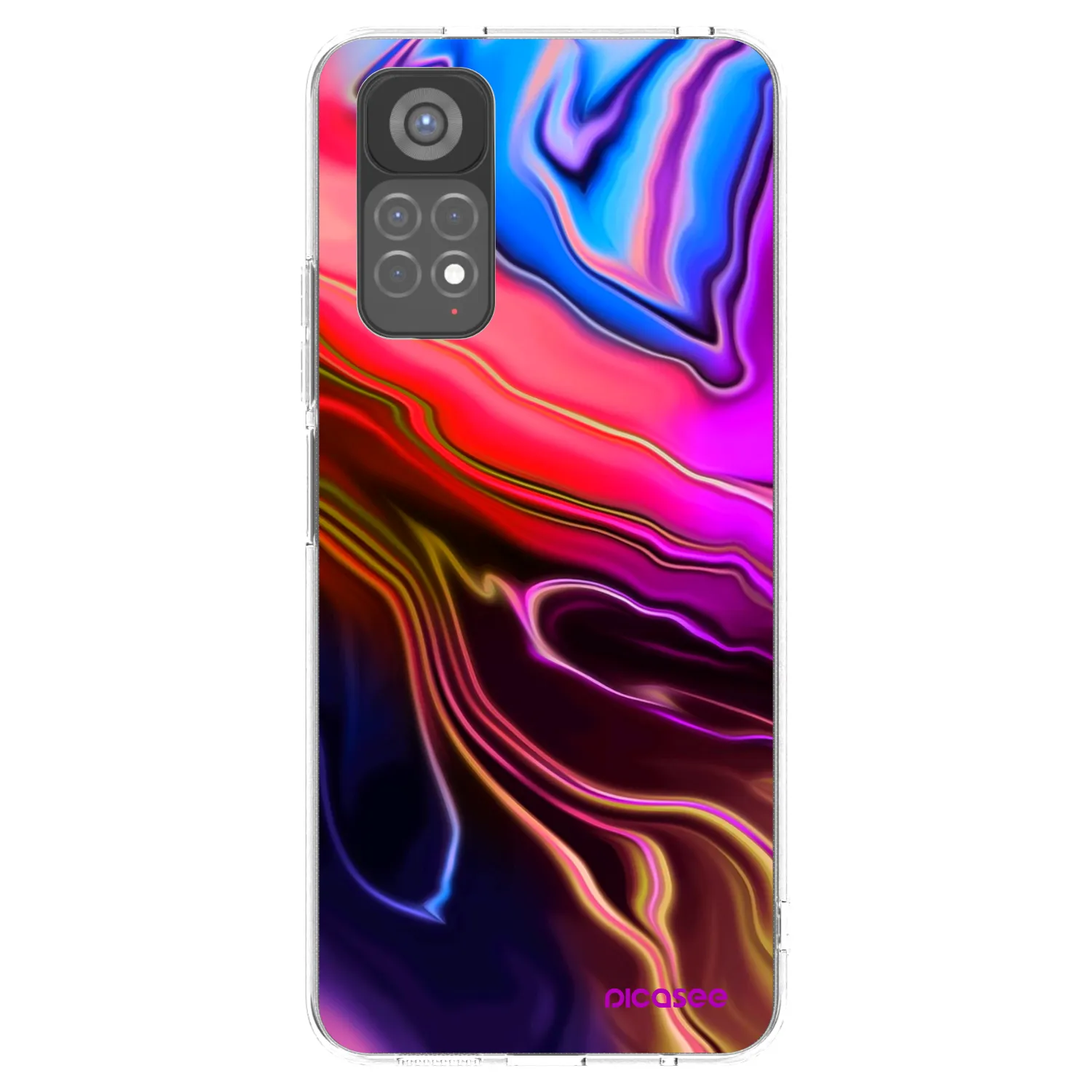 Picasee Xiaomi Redmi Note 11S 5G Hülle - Transparentes Silikon - Electric