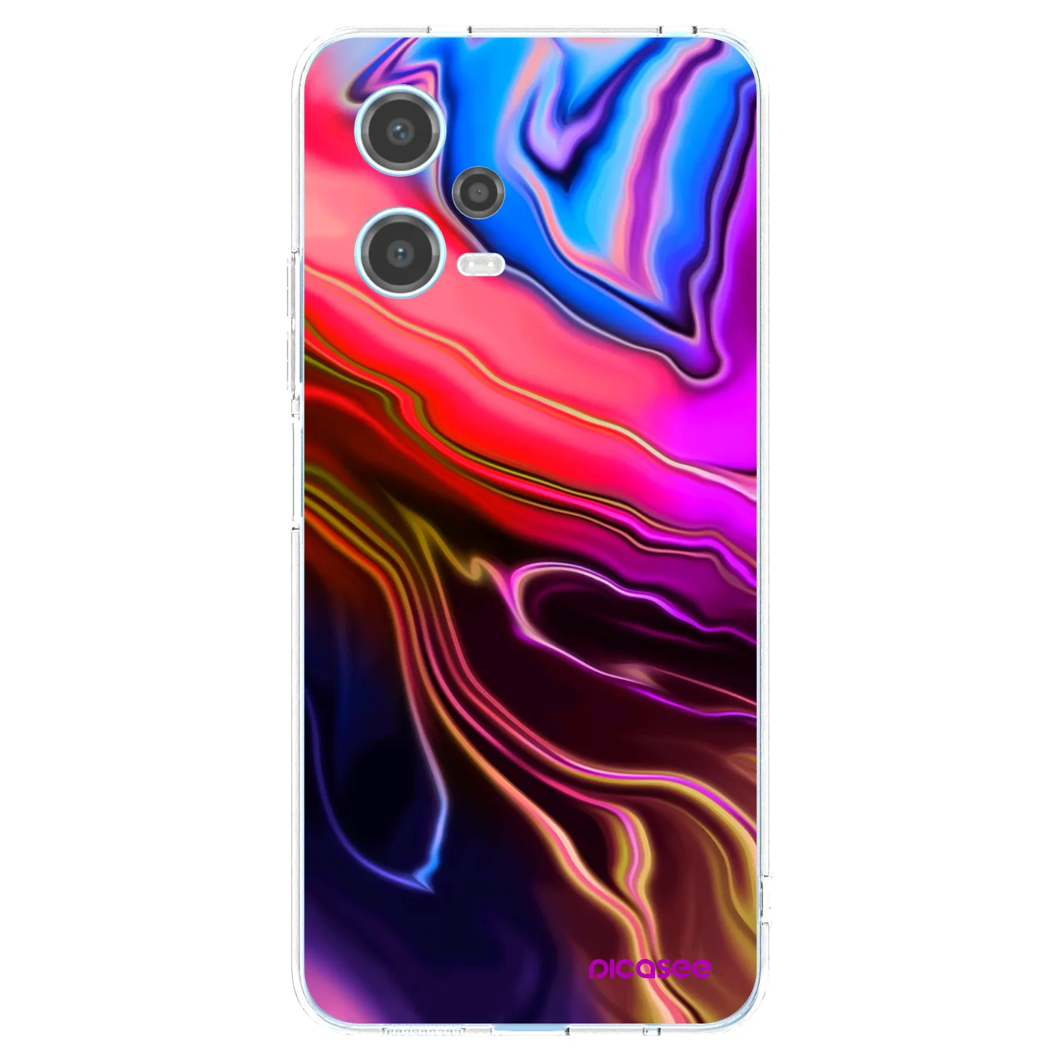 Picasee Xiaomi Redmi Note 12 5G Hülle - Transparentes Silikon - Electric