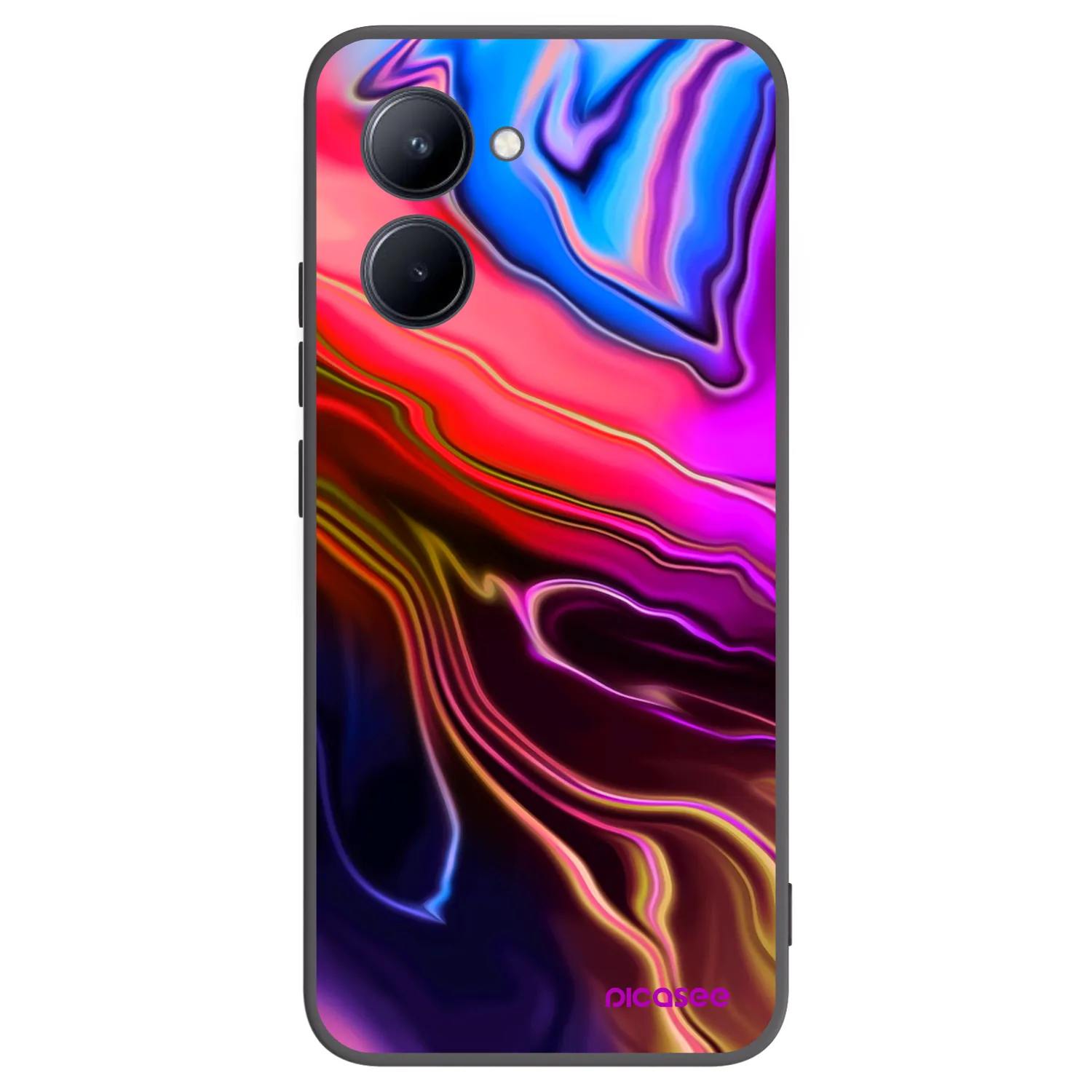 Picasee Realme C33 (2023) Hülle - Schwarzes Silikon - Electric