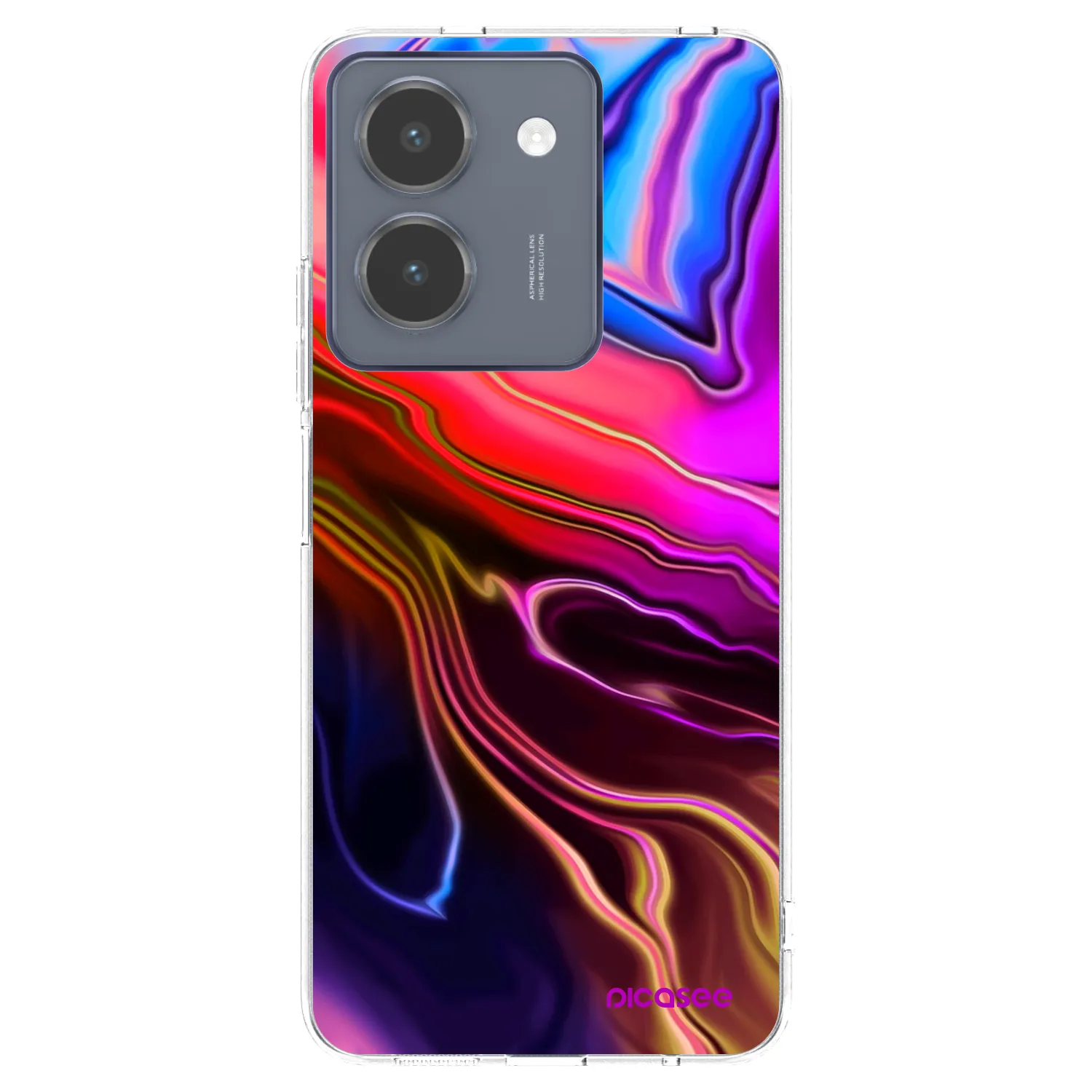 Picasee Vivo Y36 4G Hülle - Transparentes Silikon - Electric