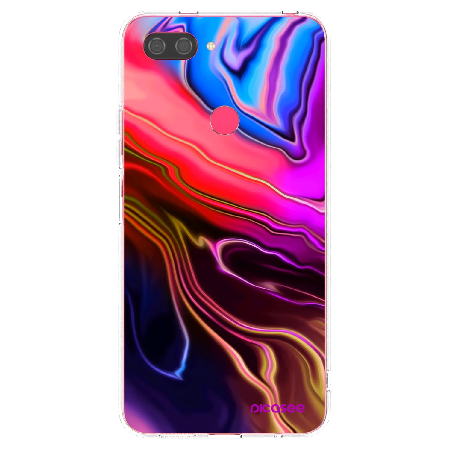 Picasee Xiaomi Mi 8 Lite Hülle - Transparentes Silikon - Electric
