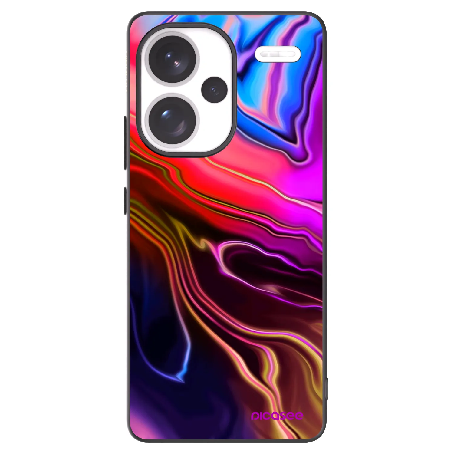 Picasee Xiaomi Redmi Note 13 Pro+ 5G Hülle - Schwarzes Silikon - Electric