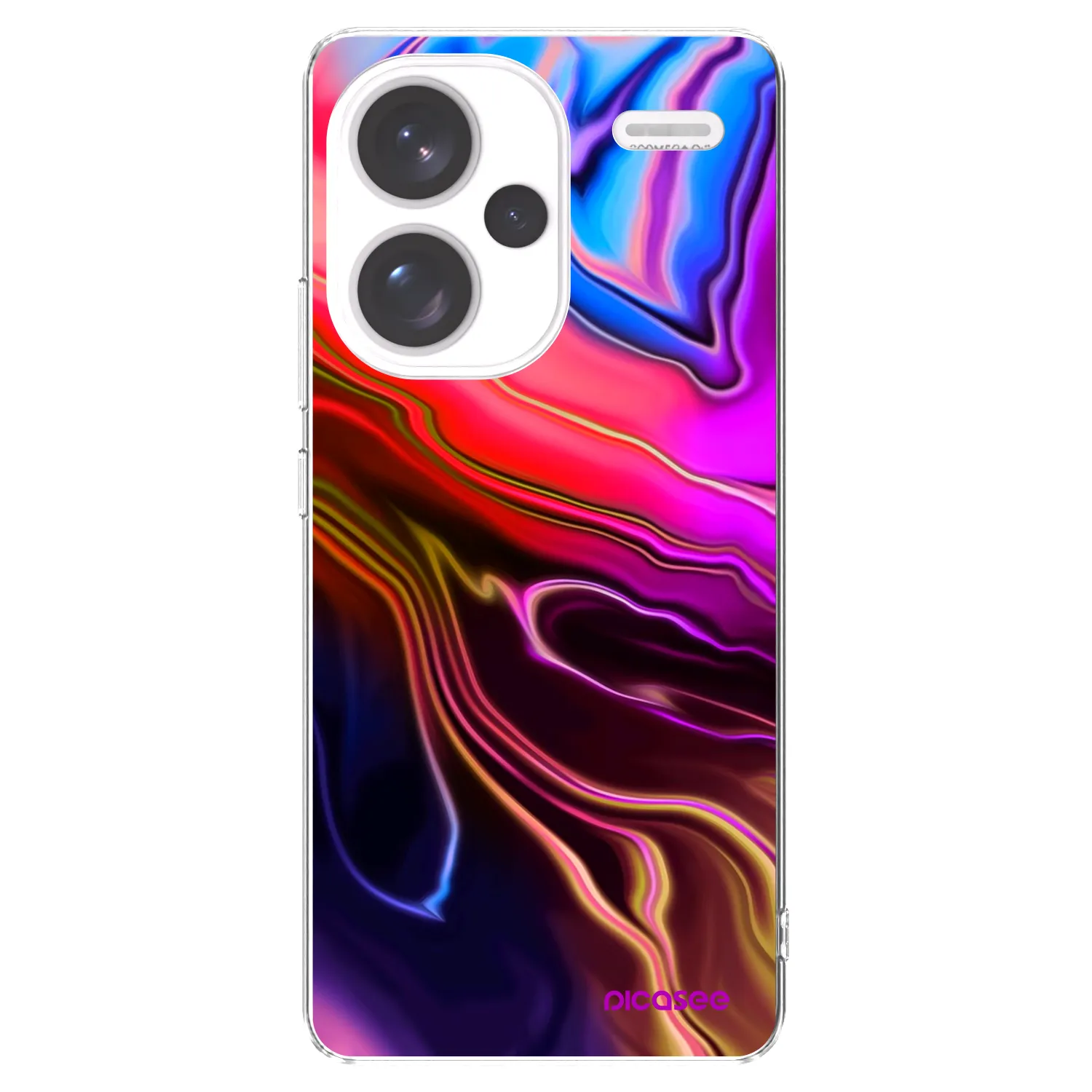 Picasee Xiaomi Redmi Note 13 Pro+ 5G Hülle - Transparentes Silikon - Electric